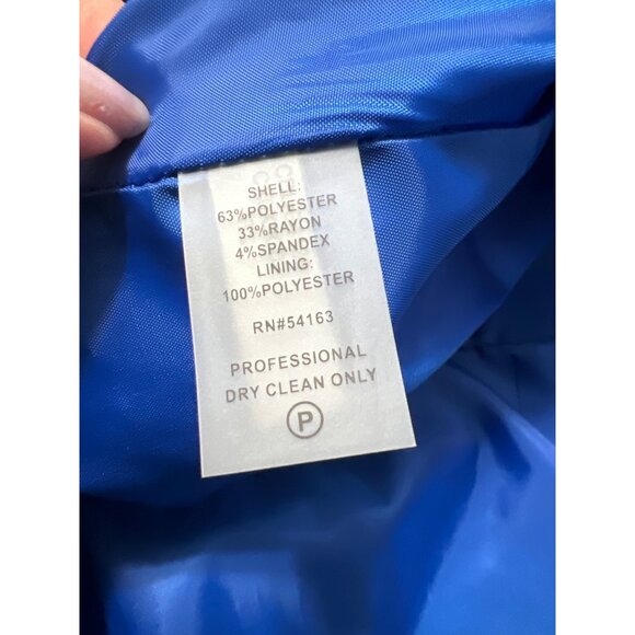 Calvin Klein Blue Sleeveless A-Line Dress 14W Polyester Blend - Picture 5 of 7